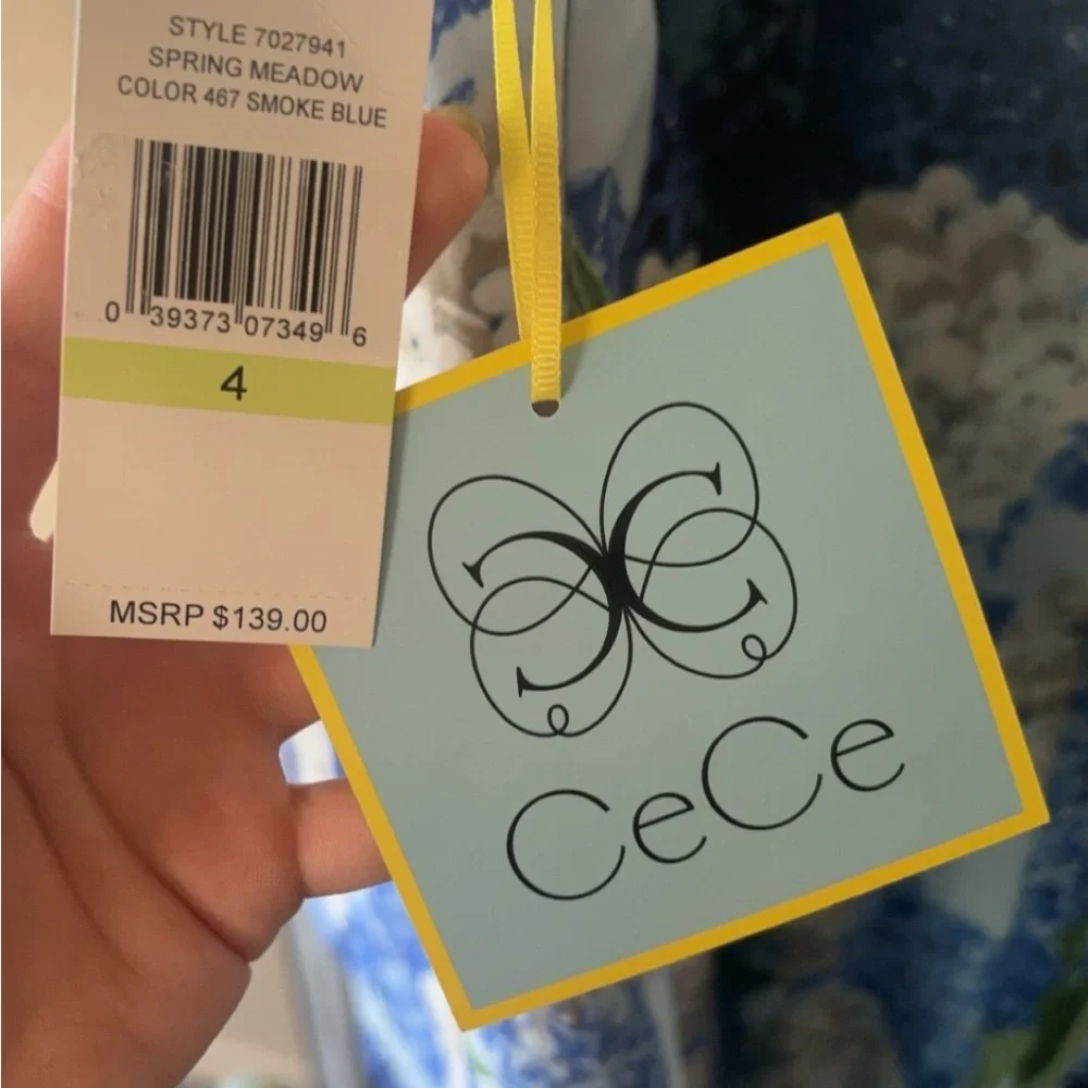 CeCe Hydrangea Cutout Dress Spring Meadow - Picture 7 of 7